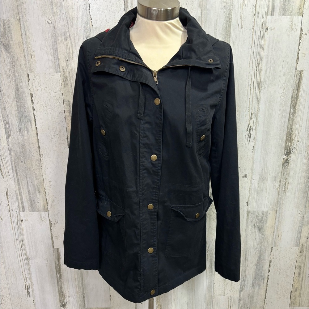 Love Tree Black Utility Jacket‎